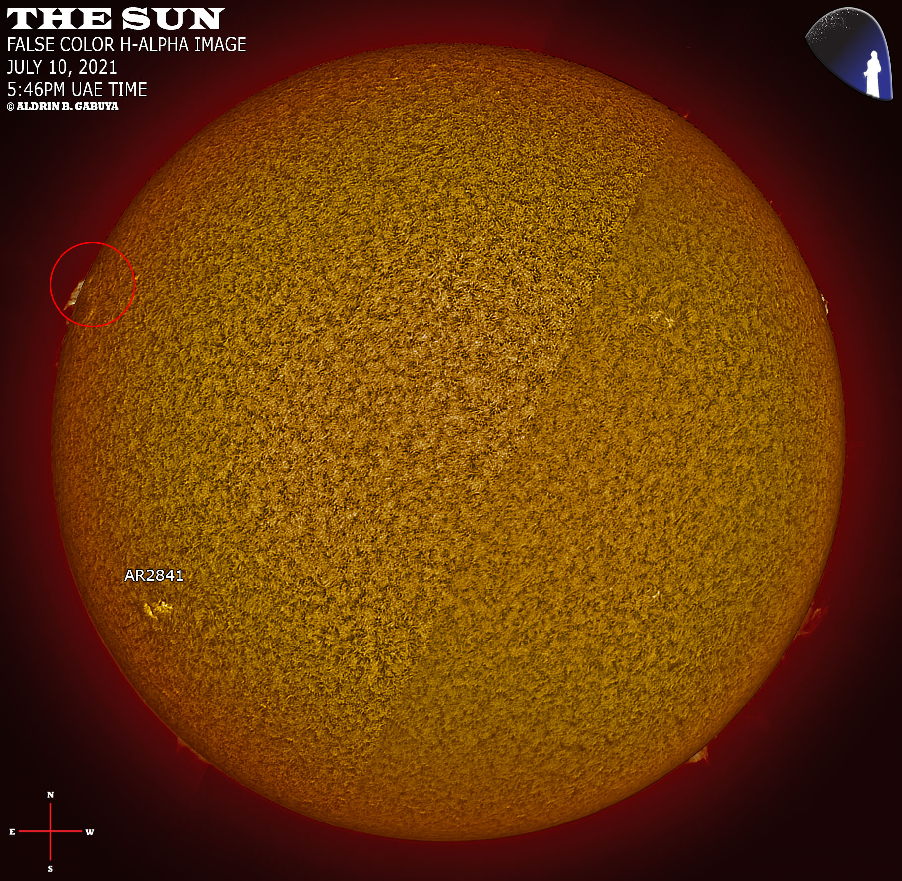 SUNSPOT MONITORING – JULY 10, 2021 – Al Sadeem